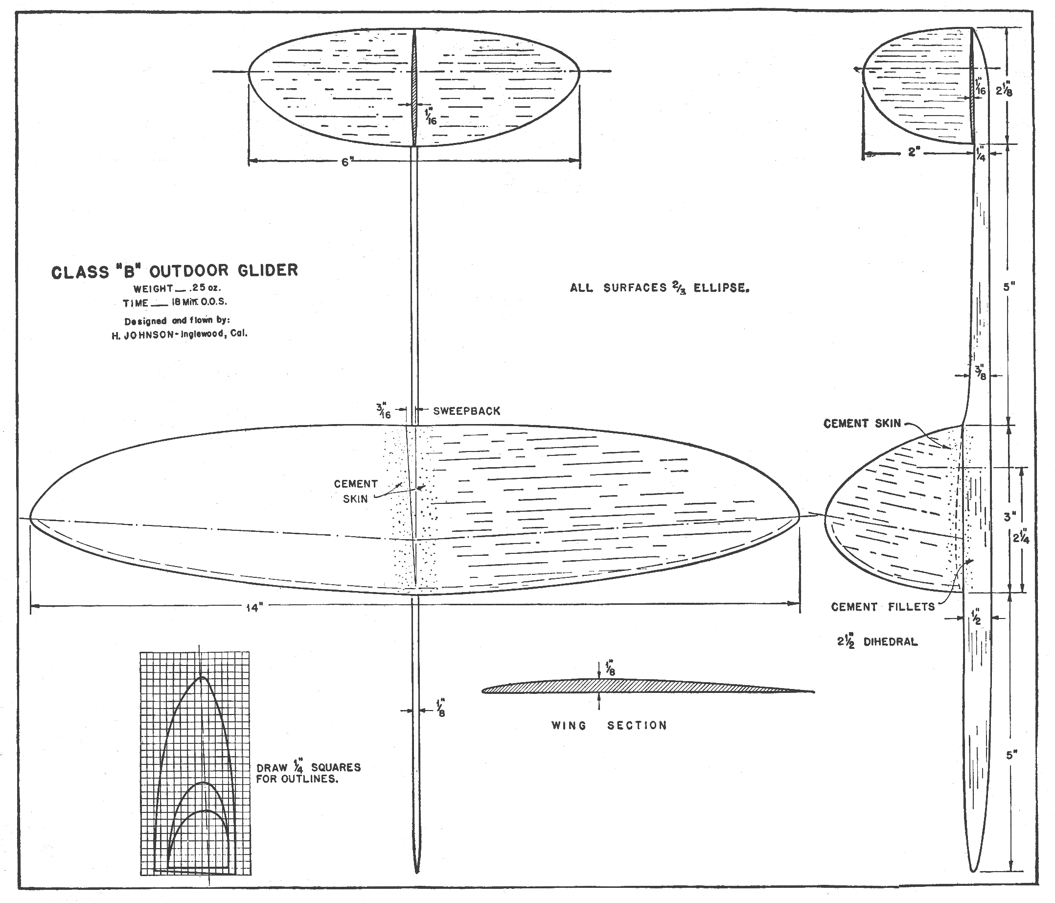simple balsa glider plans